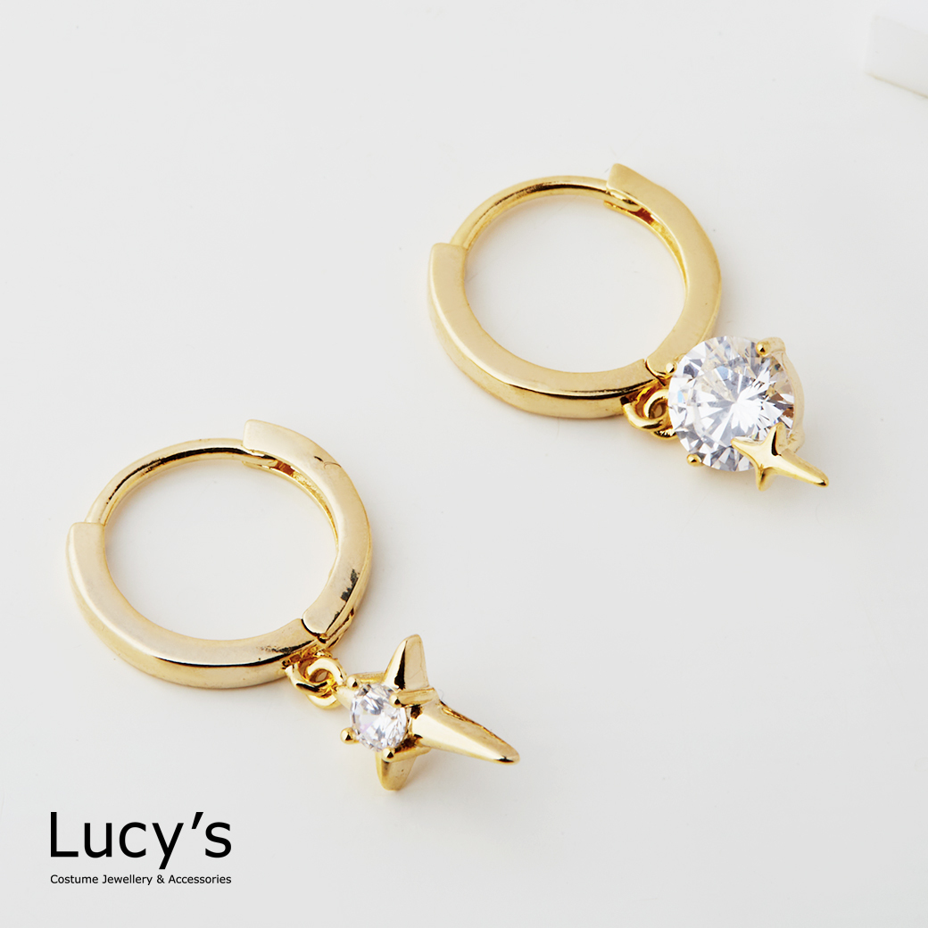 閃耀光點 易扣耳環 (二色) (121459/121460)