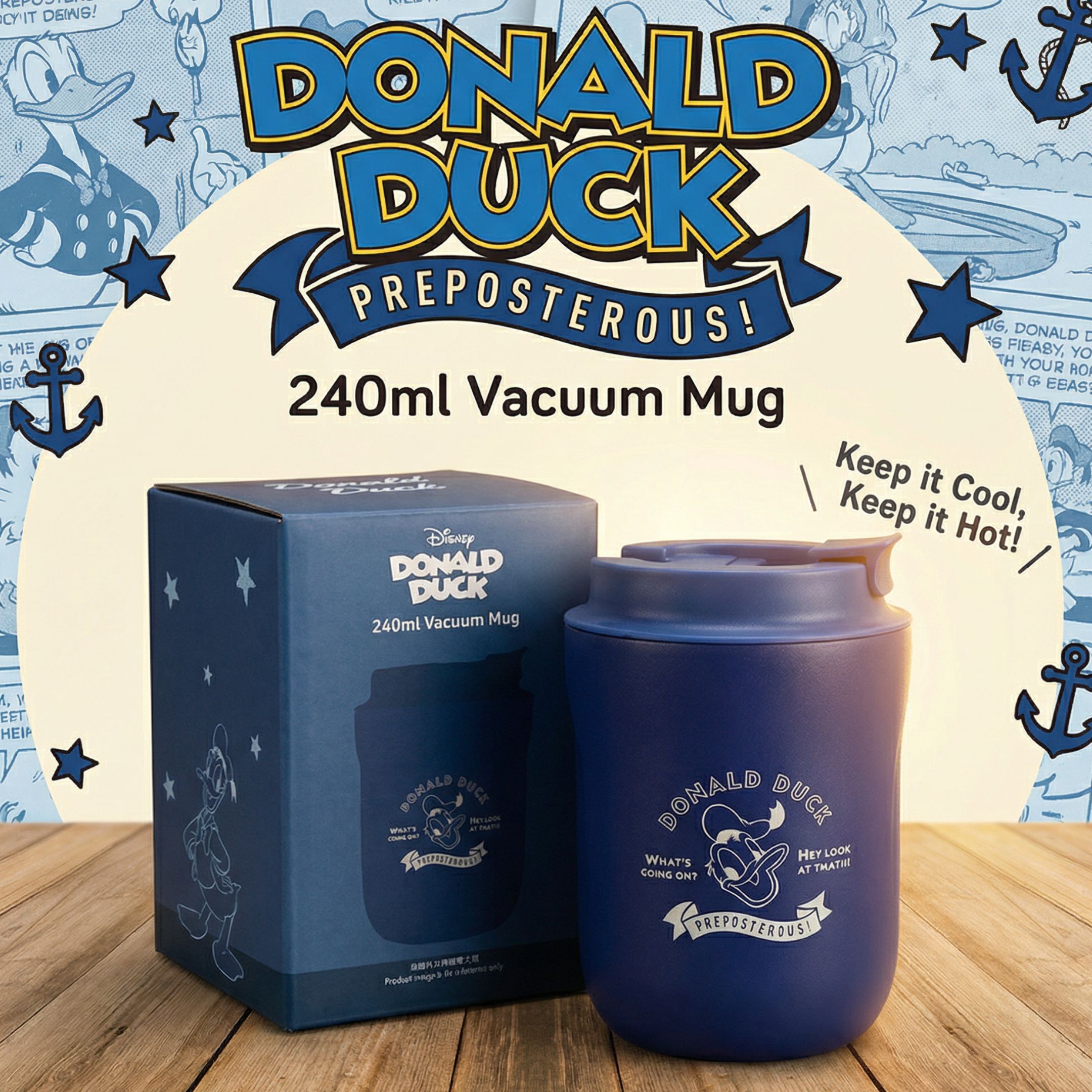 迪士尼唐老鴨 - 真空冷熱不鏽鋼保溫杯 保溫壺