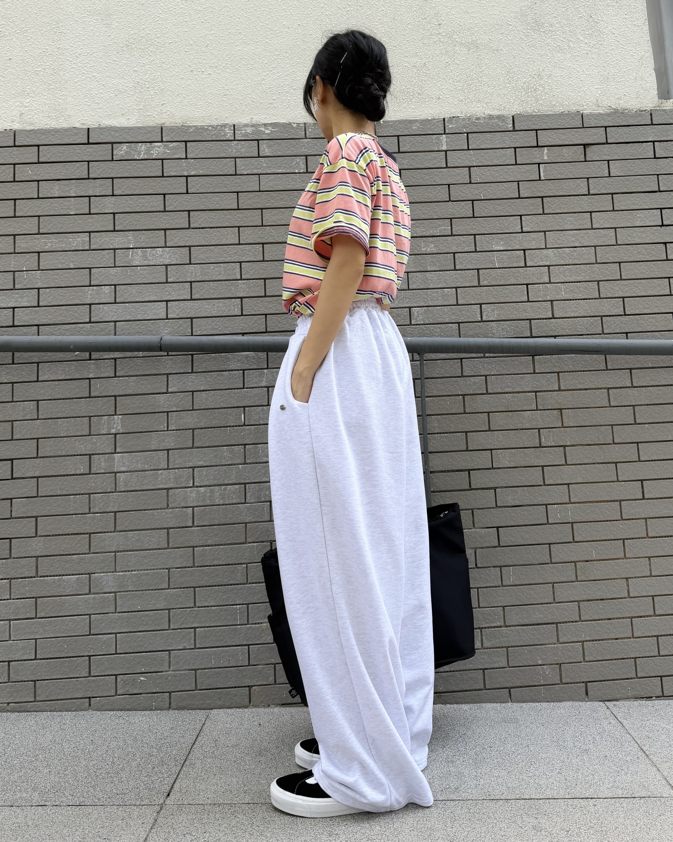 3月新品♥全橡筋腰休閑寬鬆長褲