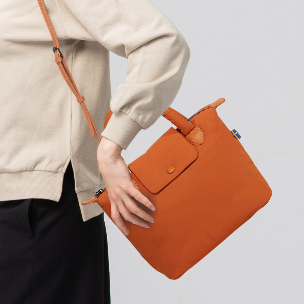 瑞典雲朵包系列｜防潑水 雲朵 水餃包(橘紅)M