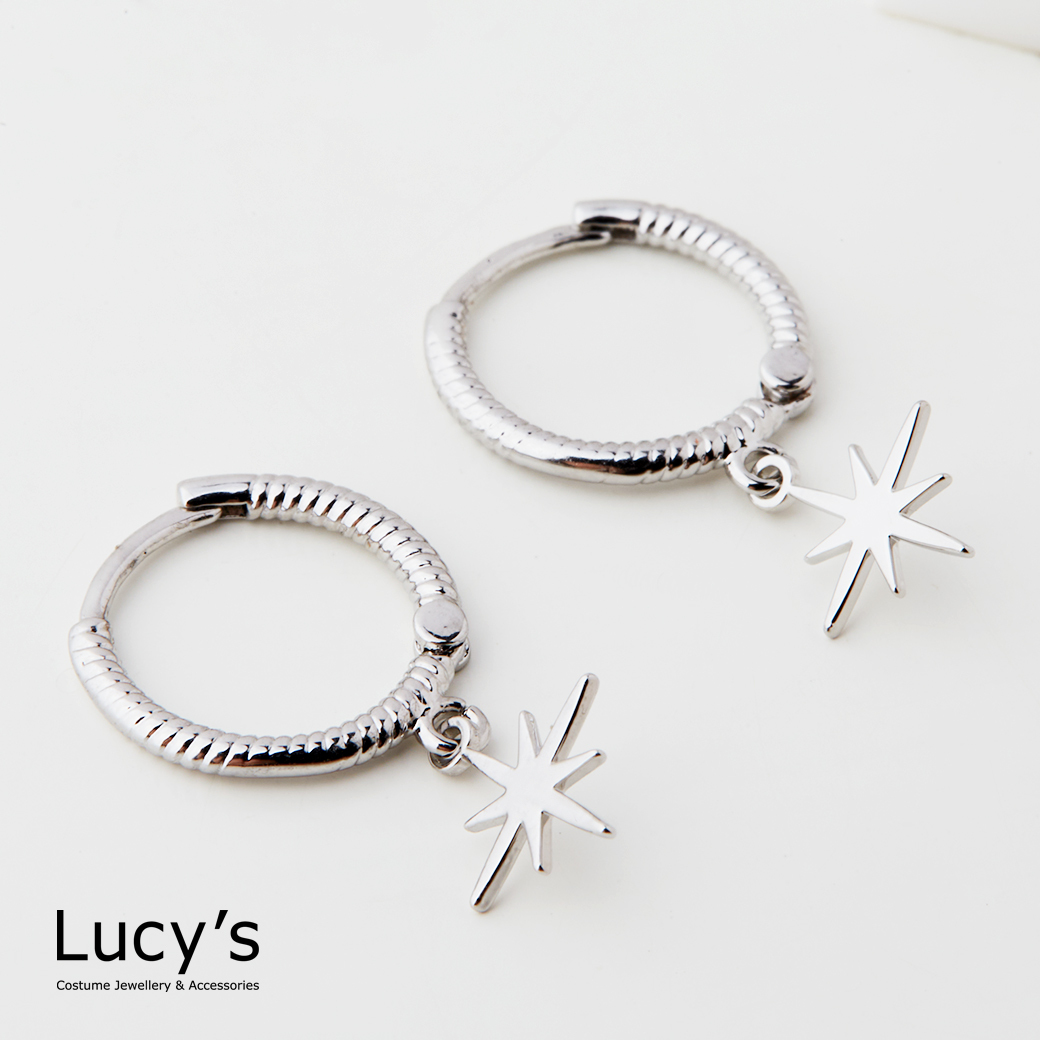 星芒 易扣耳環 (二色) (121787/121788)