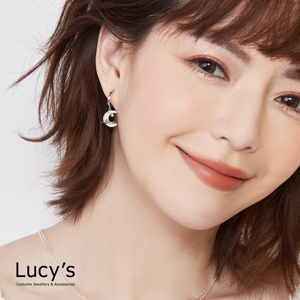 夢幻星月 易扣耳環 (二色) (124745/124746)