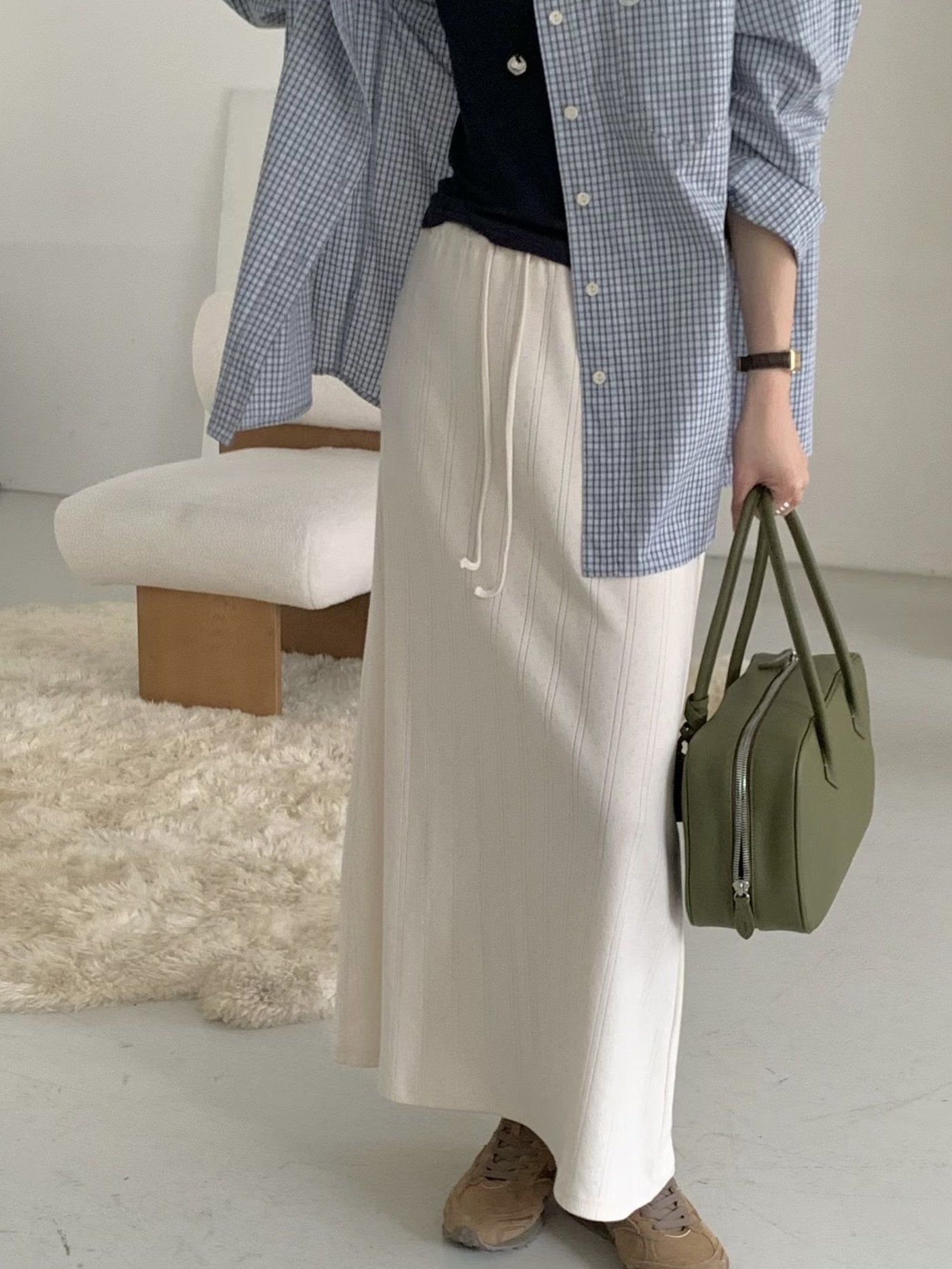 #228N717 Soft for sure! 雙直坑A cut舒服裙