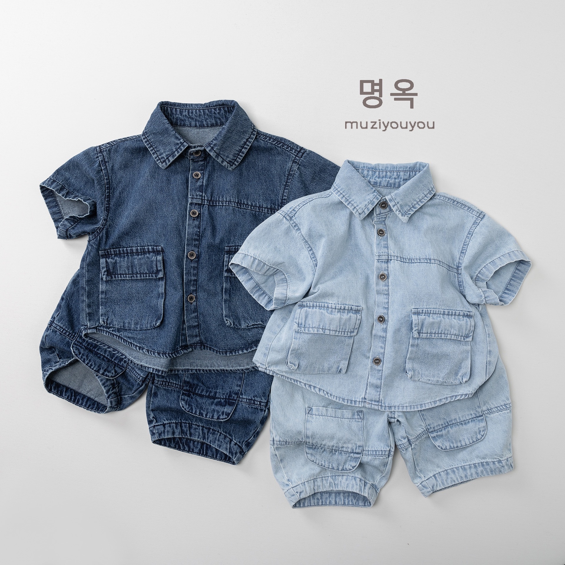 兩色手感軟牛仔上衣