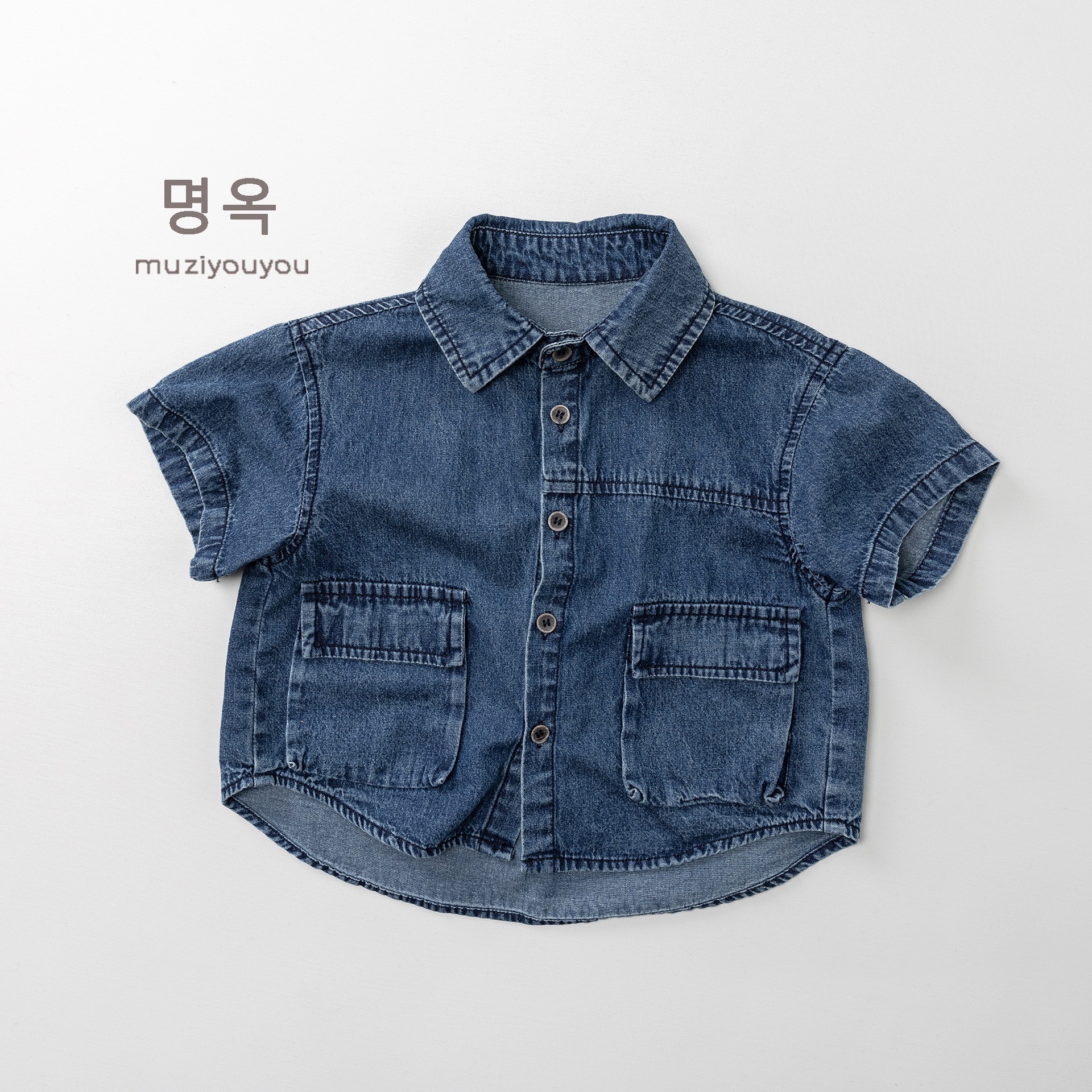 兩色手感軟牛仔上衣