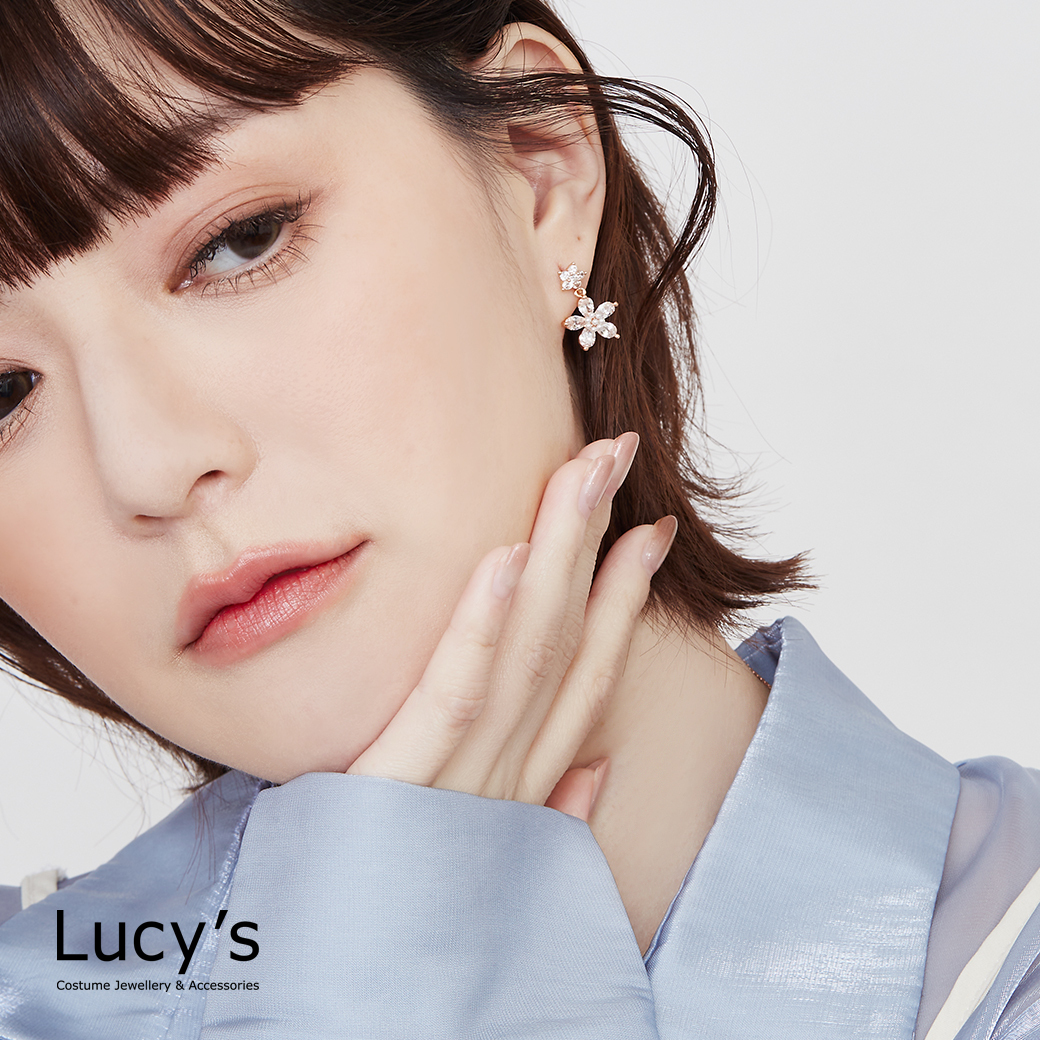 璀璨珍珠花 耳環 (128143)