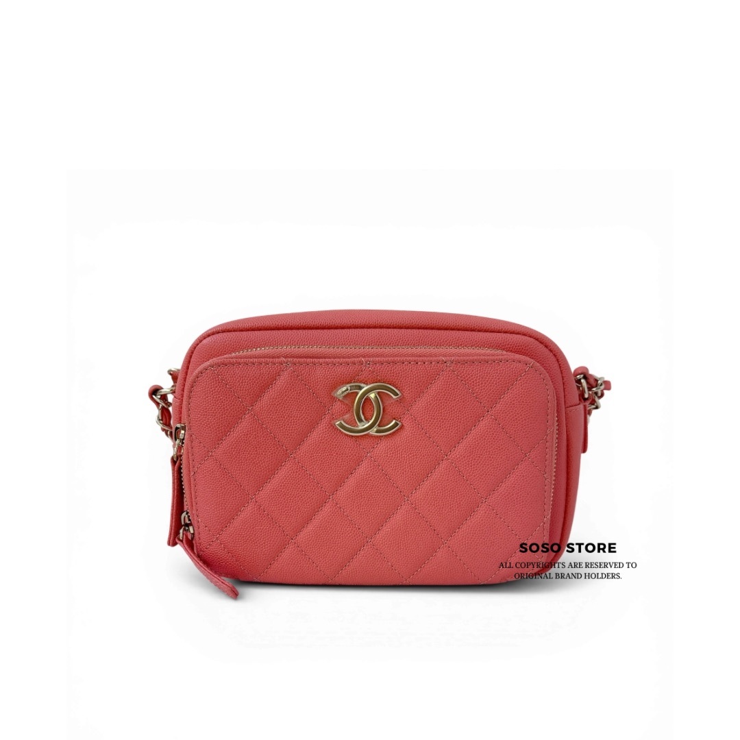 Chanel Matelassé shoulder bag - Pink / GHW