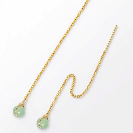 1YA0326-190 [YAY PARIS] Stella Multi-Position Ear Jewelry Aventurine Laminated Gold #24SSC-360pdst131 (EU)