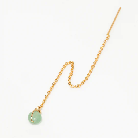 1YA0326-190 [YAY PARIS] Stella Multi-Position Ear Jewelry Aventurine Laminated Gold #24SSC-360pdst131 (EU)