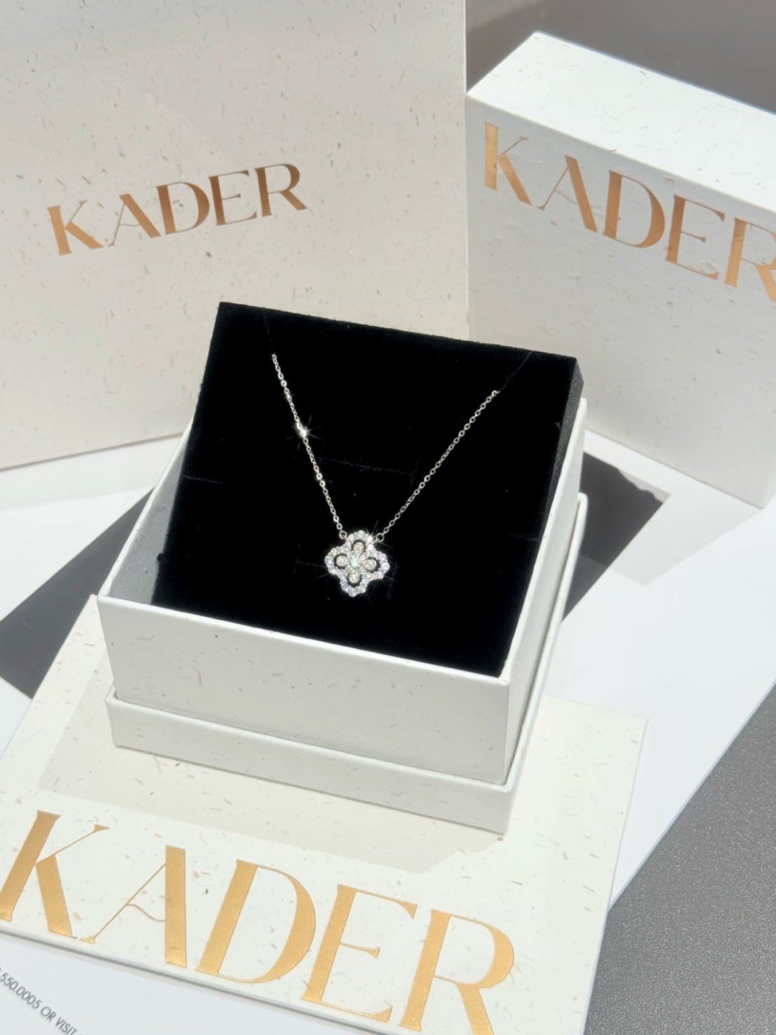 KADER 鏤空 幸運草 項鍊 三色