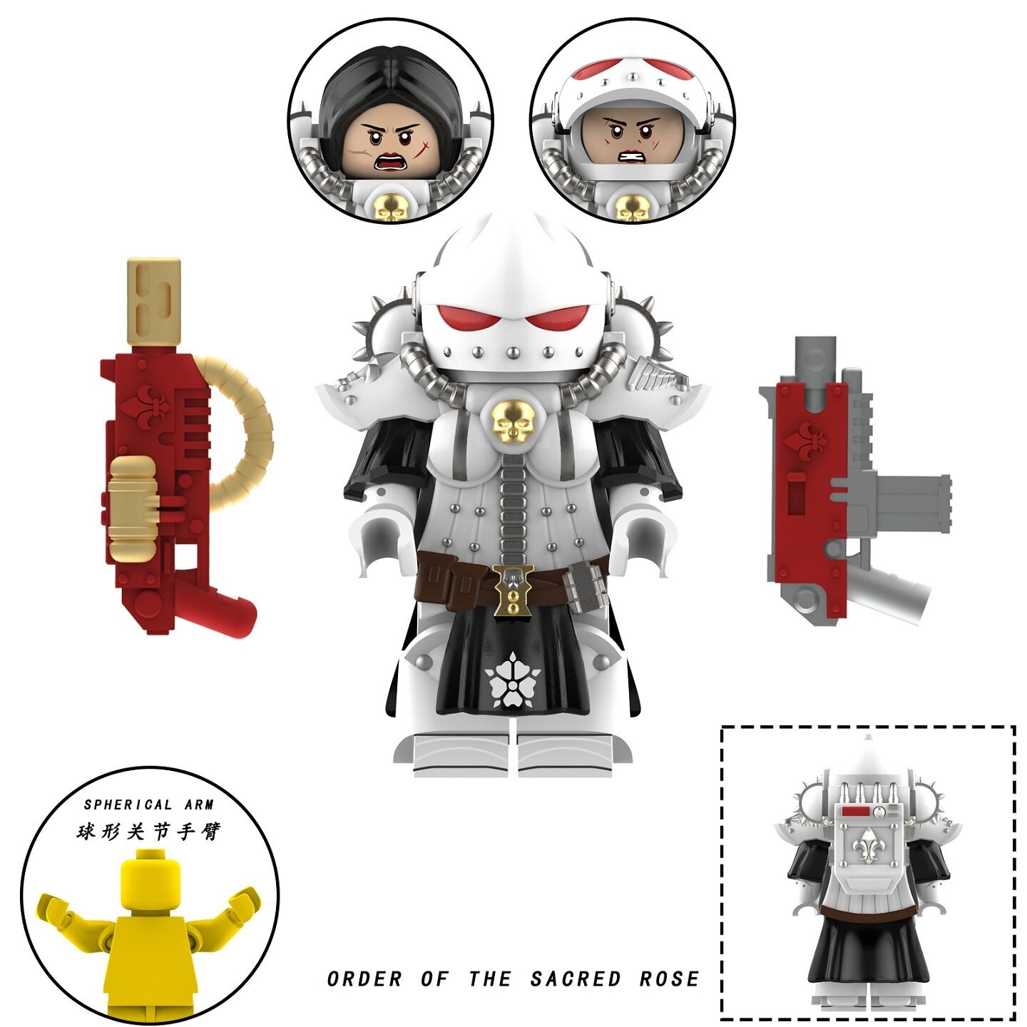 40K Order of The Sacred Rose Custom Minifigures Minifigs Fit Lego MY629