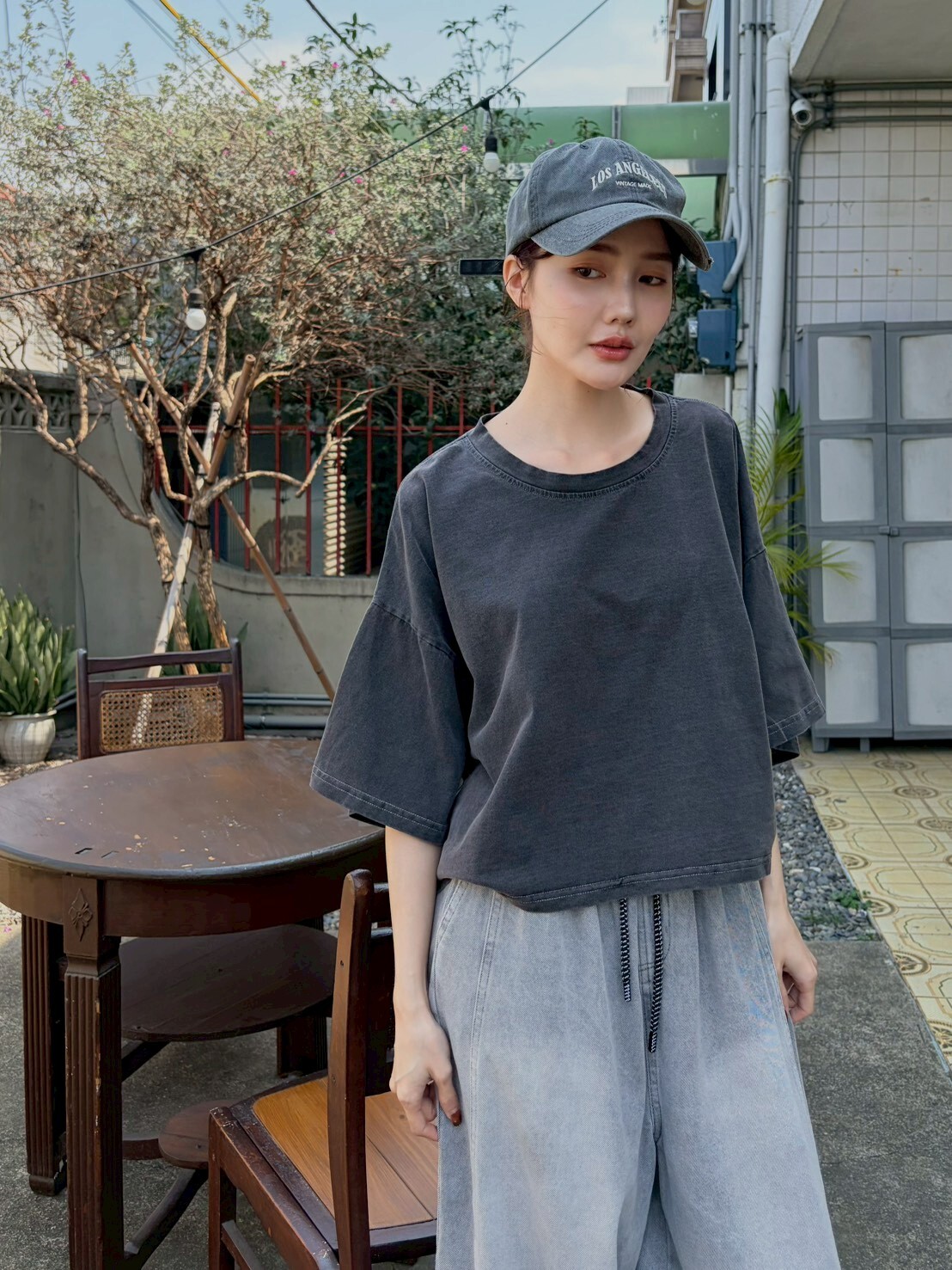 多色袖口反摺上衣67001H02