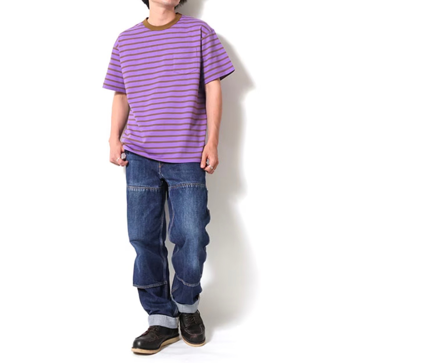 HOUSTON BORDER Heavy 8oz 高強度重磅橫條紋 TEE