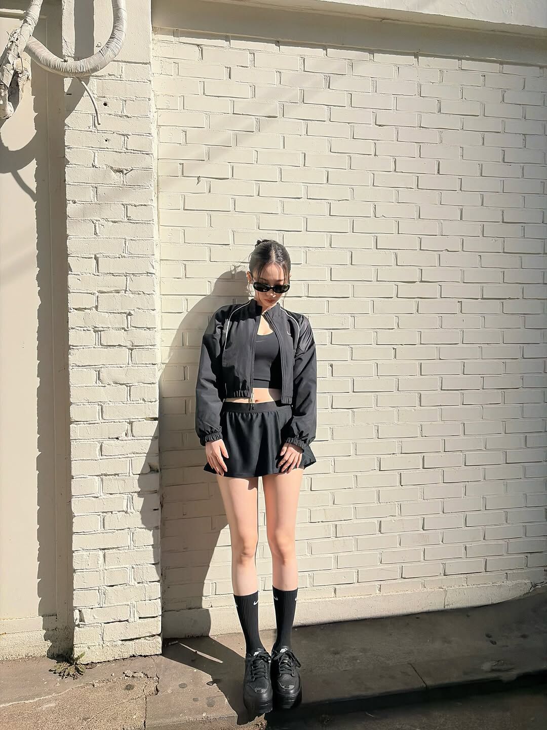 NIKE AIR JORDAN 1 BROOKLYN LOW AJ1 厚底 增高 全黑 黑武士 金屬 鐵牌 劉知珉 Karina同款 宋智雅同款 女鞋 HF3184-001 / 預購