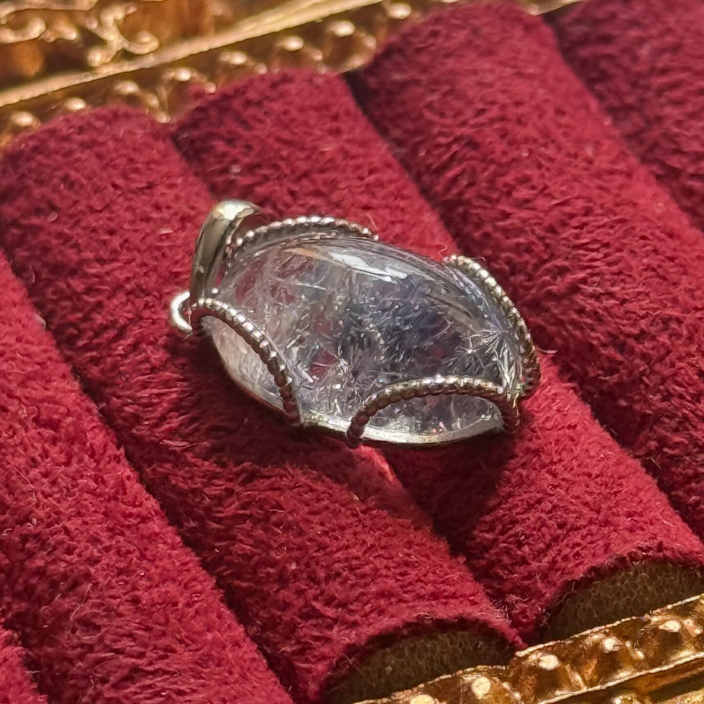 [原石] 藍線石 925銀項鏈吊墜