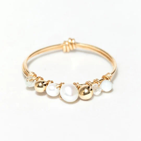 1YA0326-055 [YAY PARIS] Venus Ring - Snow Rolled Gold #100pave973 (EU)