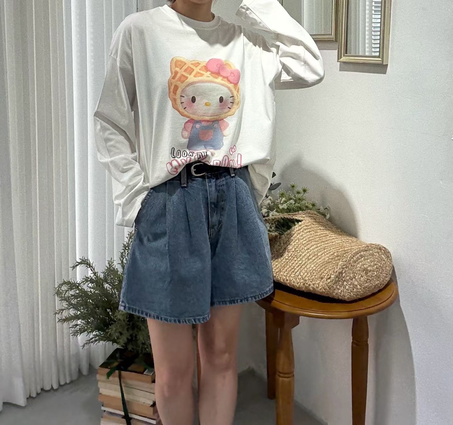 韓國鬆餅KITTY薄長袖