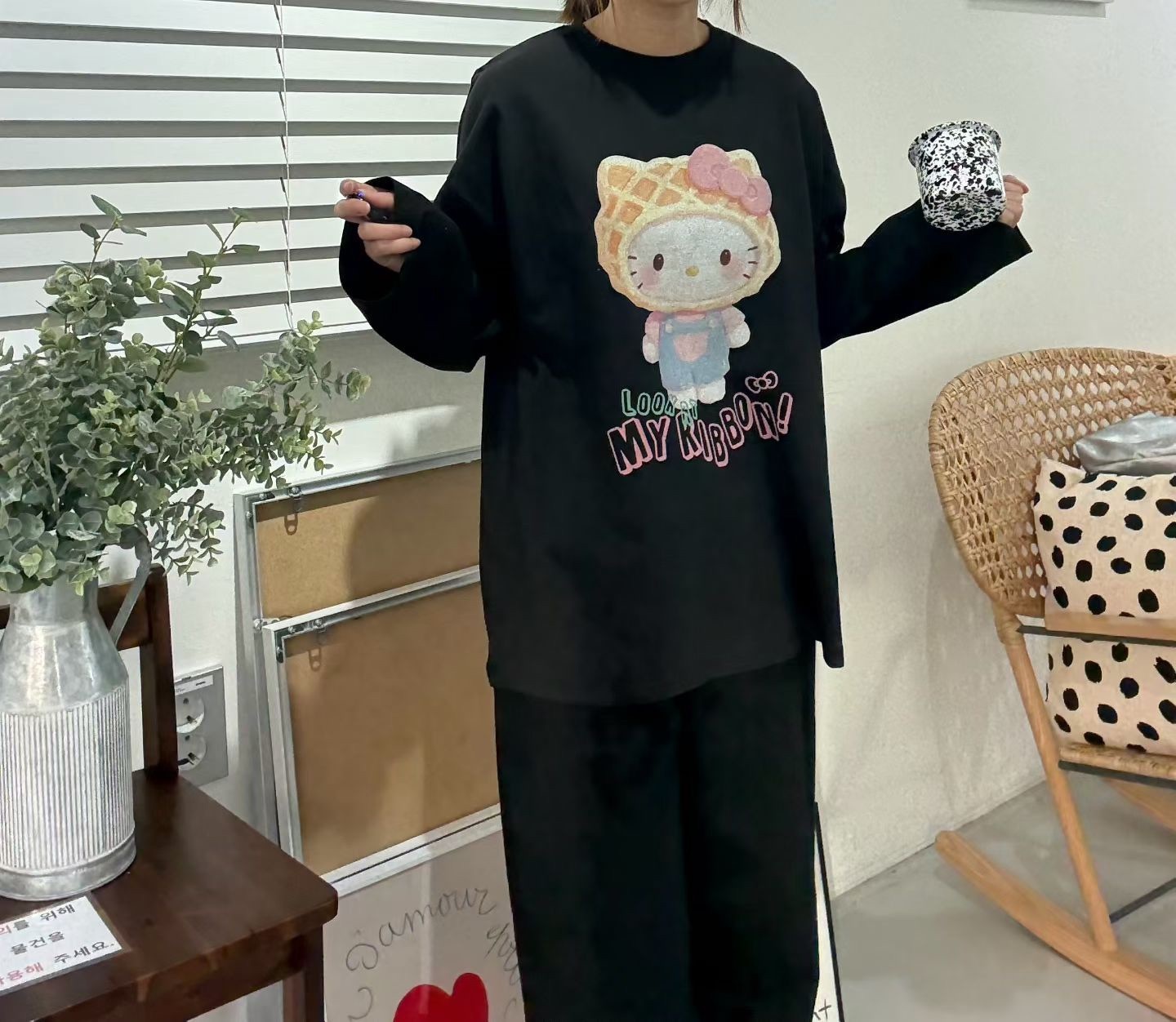 韓國鬆餅KITTY薄長袖