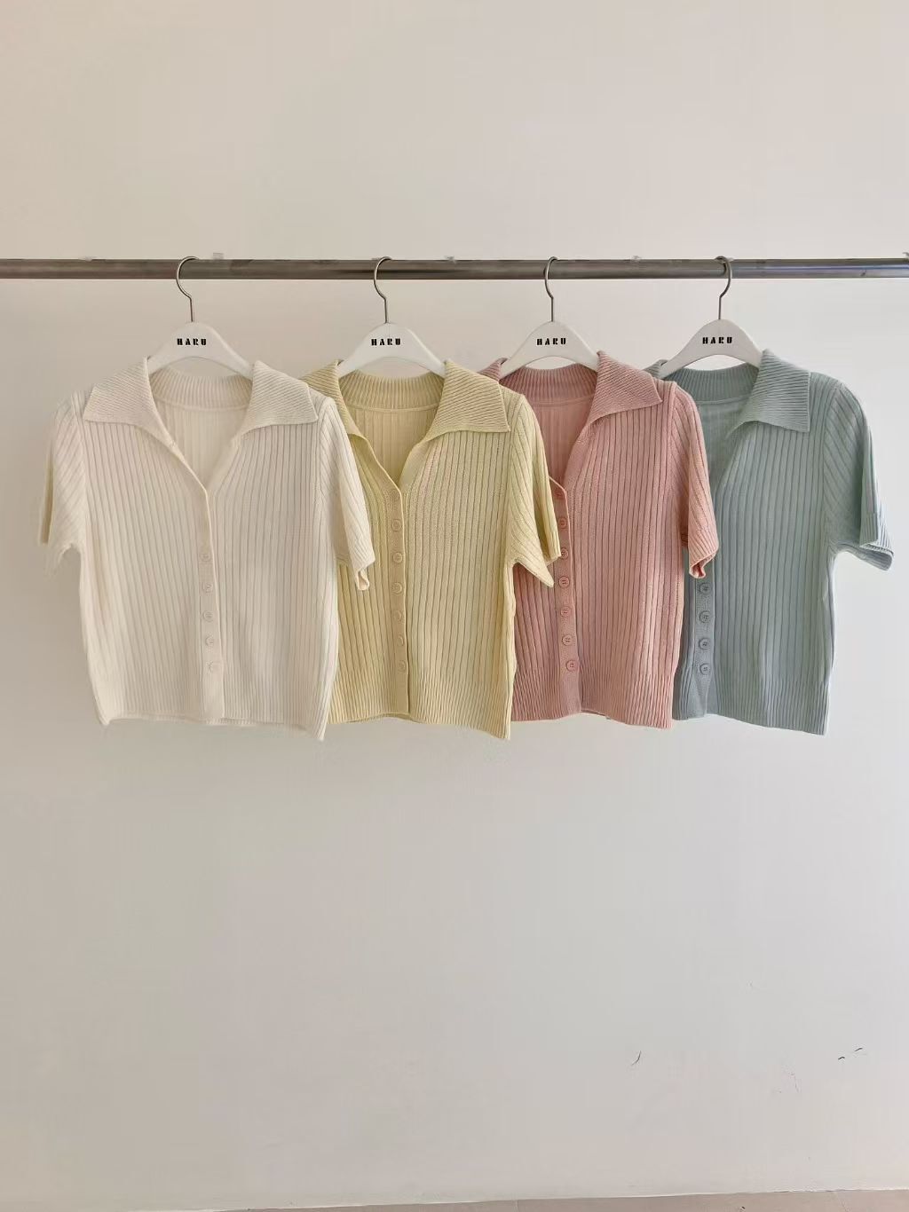 HU6018 水手翻領直坑紋紐扣上衣