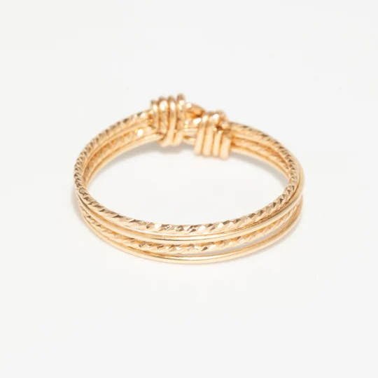 1YA0326-056 [YAY PARIS] Diamond Ring Rolled Gold #22AHC-100qddi100 (EU)