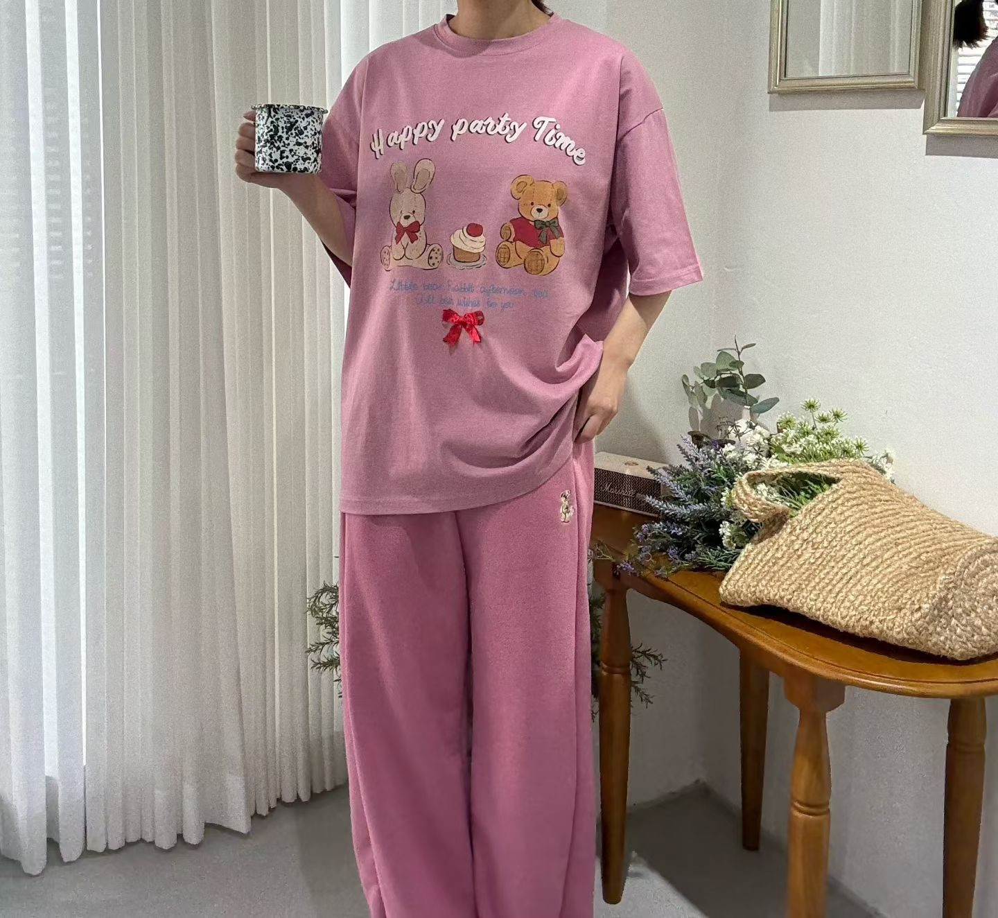 韓國兔兔熊蝴蝶結上衣