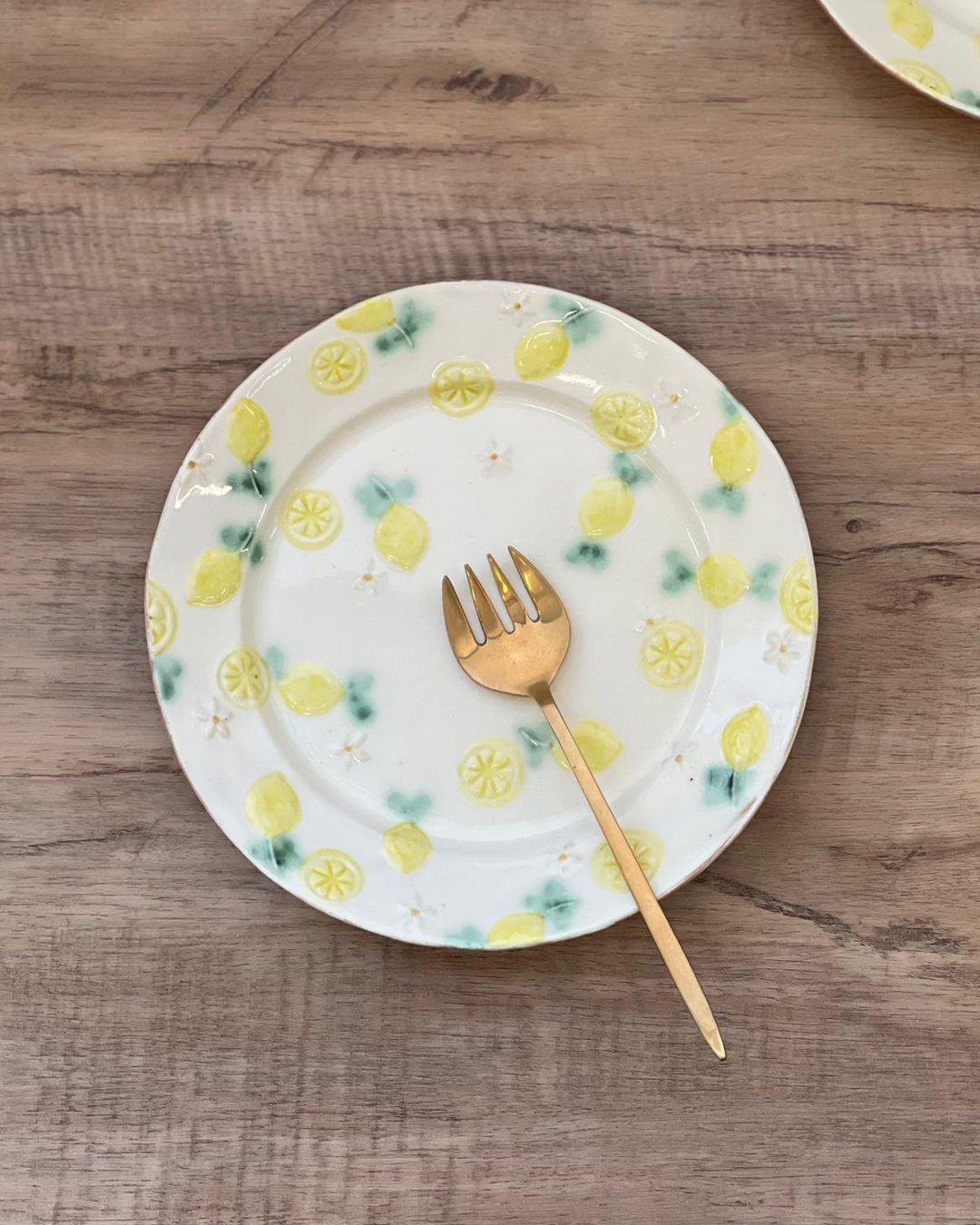 益子燒 22cm檸檬餐碟｜職人 若林健吾