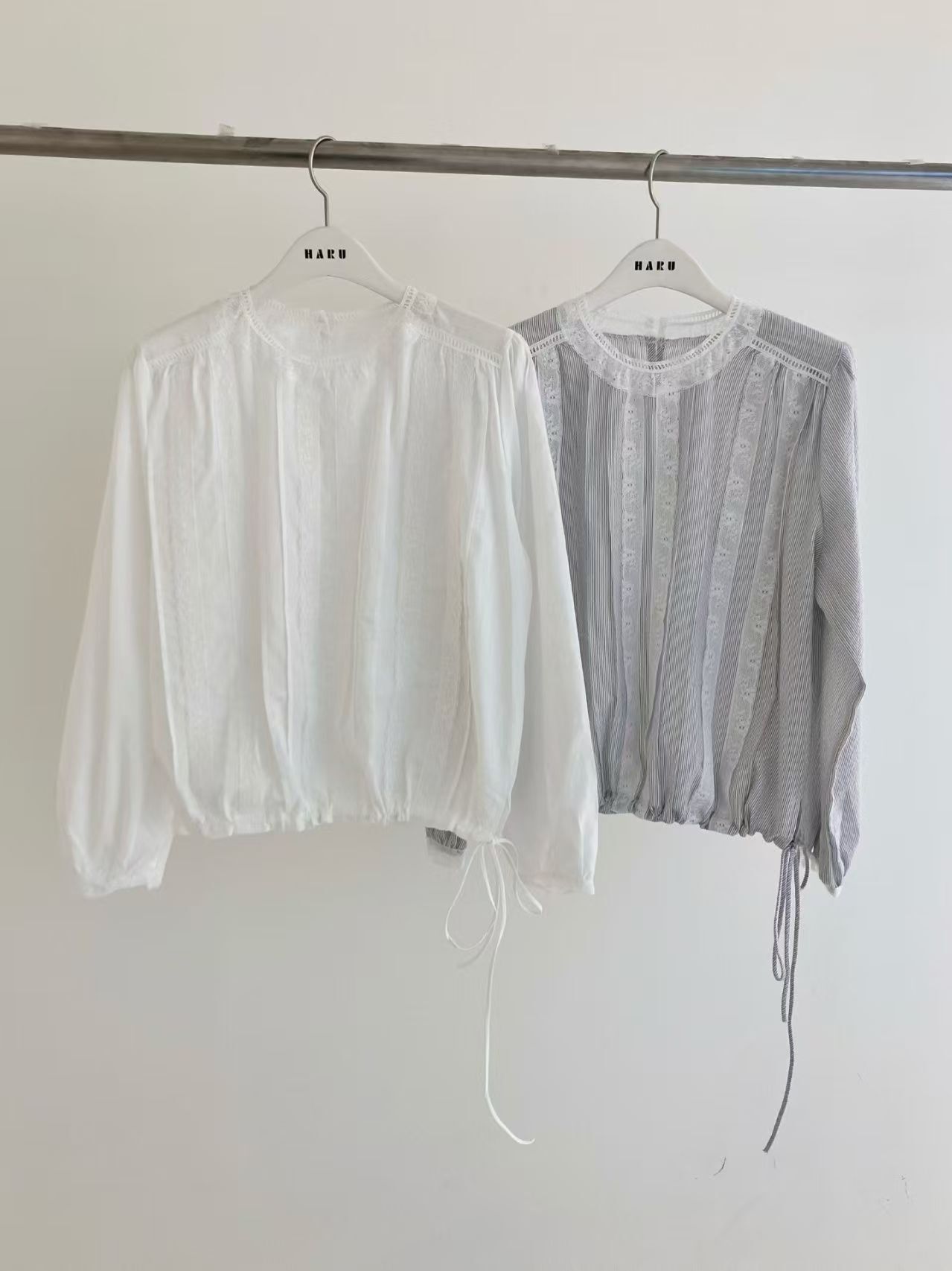 HU6021 蕾絲圓領襯衫