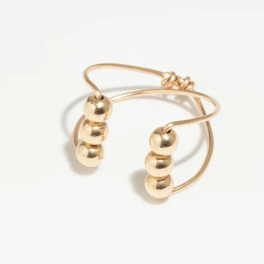 1YA0326-058 [YAY PARIS] Large Sand Ring Rolled Gold #100ousabmx100 (EU)