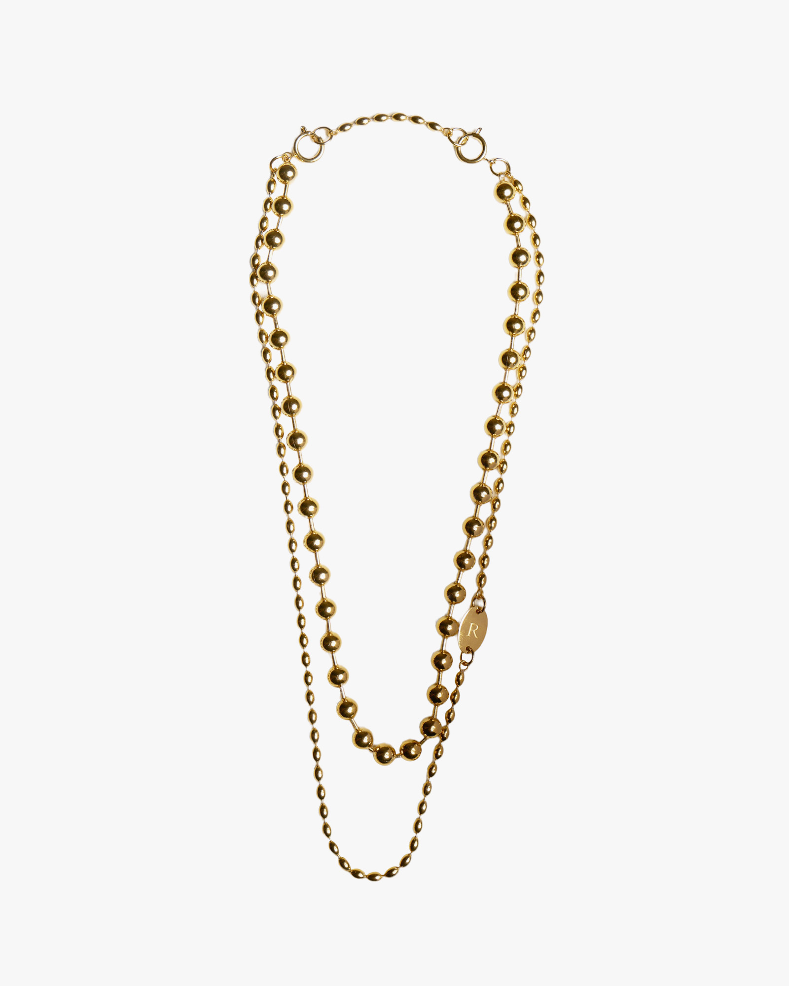 RECOVERY 珠米粒多層次項鍊 (亮金)