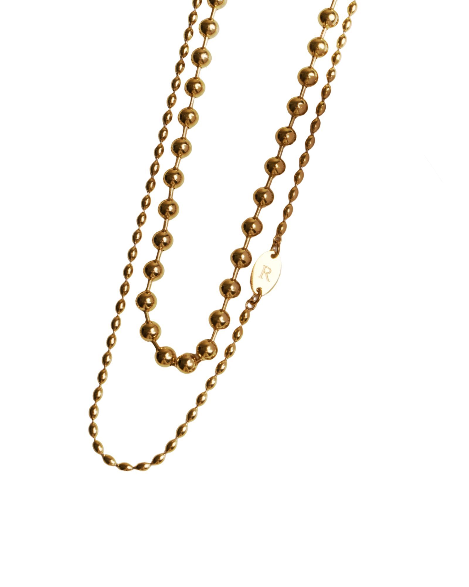 RECOVERY 珠米粒多層次項鍊 (亮金)