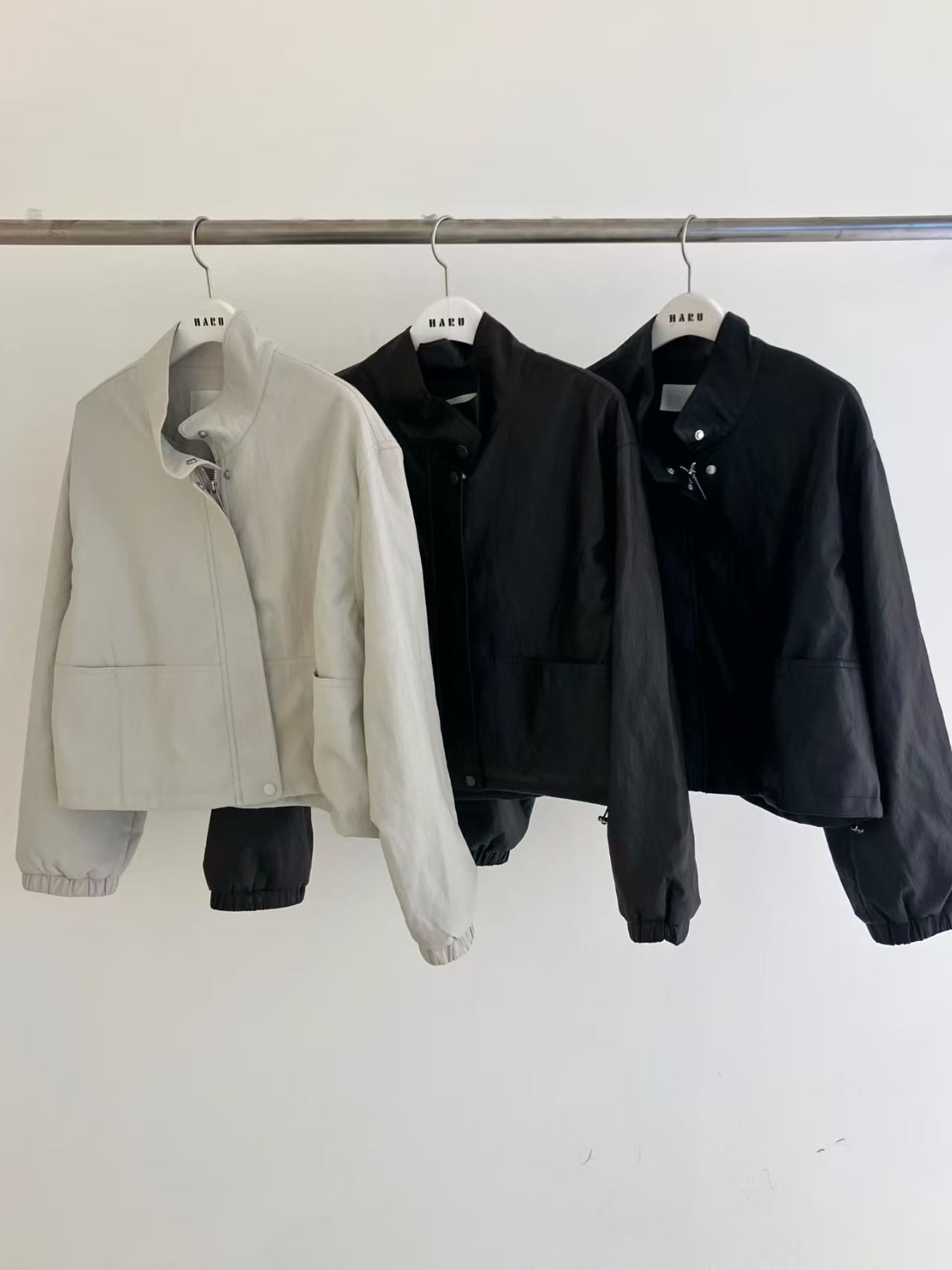 HU6026 微高領拉鏈外套