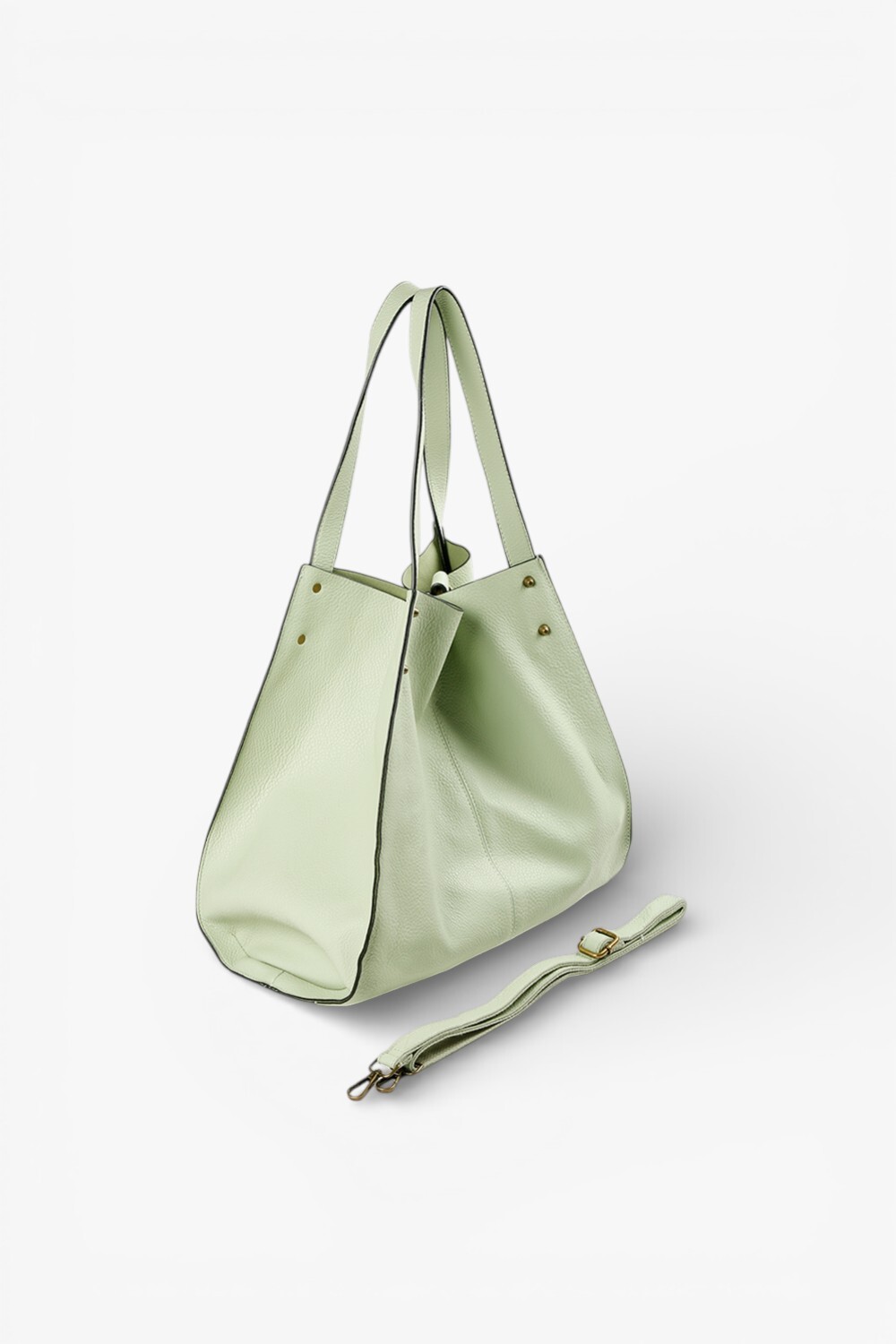 Witch 鉚釘大托特包 粉綠