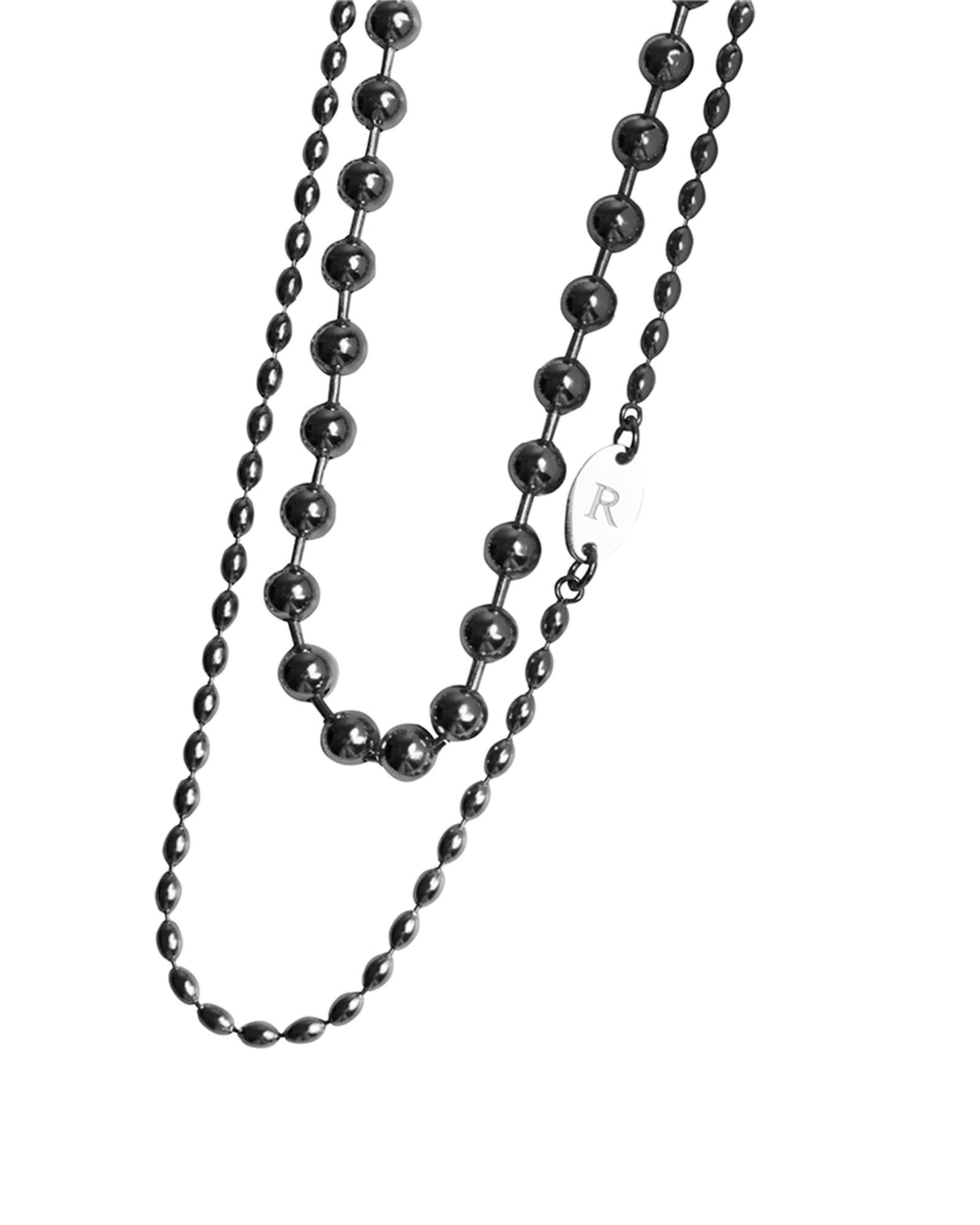 RECOVERY 珠米粒多層次項鍊 (亮銀)