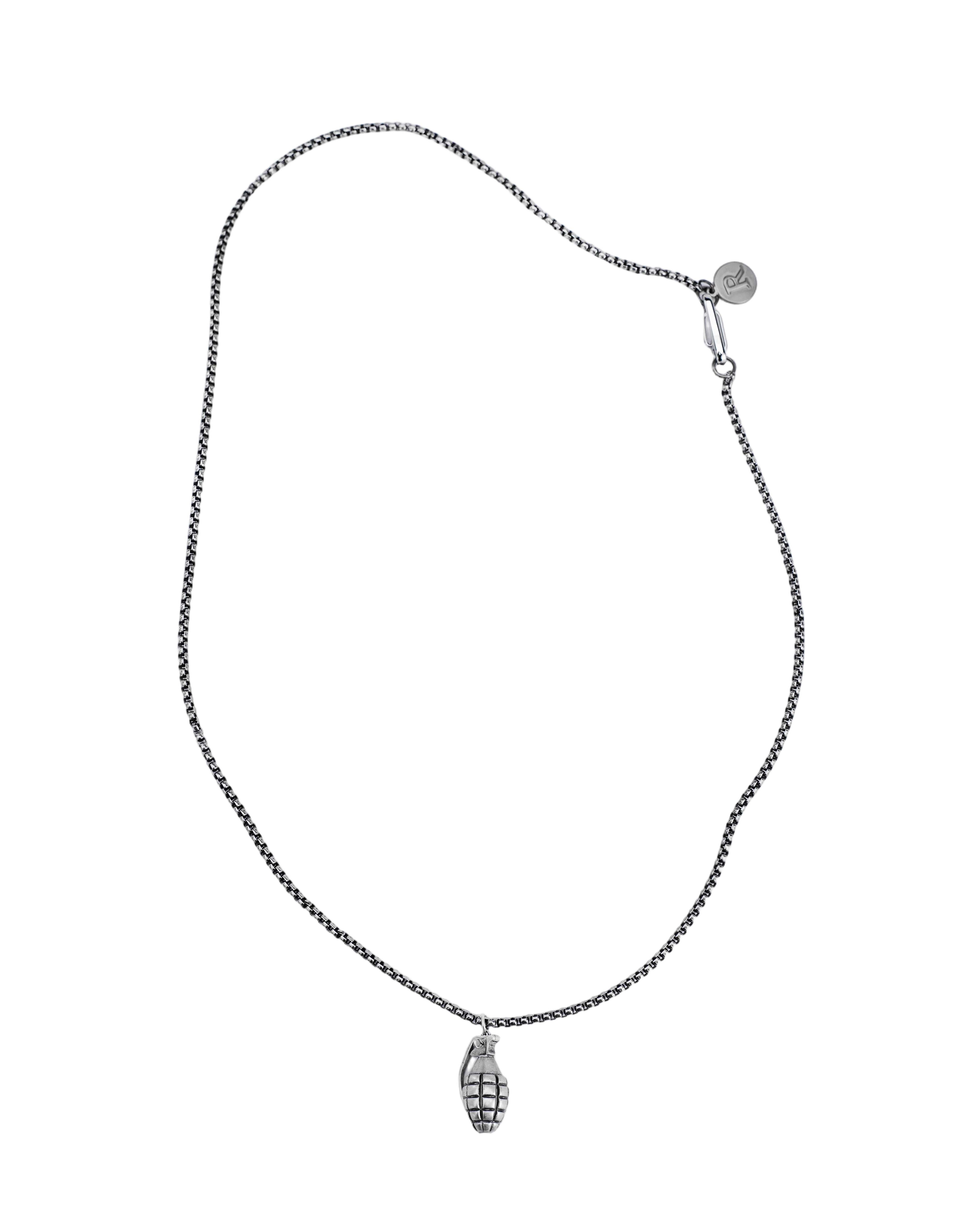 RECOVERY 手榴彈項鍊 (古銀)