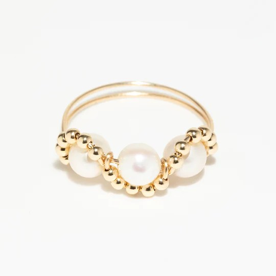 1YA0326-060 [YAY PARIS] Mira Ring Rolled Gold #100pavamx101 (EU)