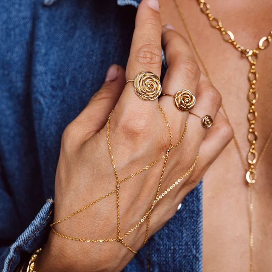 1YA0326-062 [YAY PARIS] Medium Rosa Ring - Gold Rolled Gold #24AHC-100emrsmy100 (EU)