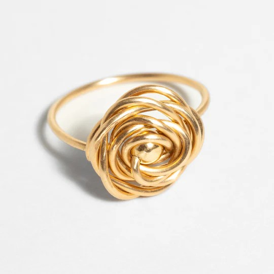 1YA0326-062 [YAY PARIS] Medium Rosa Ring - Gold Rolled Gold #24AHC-100emrsmy100 (EU)