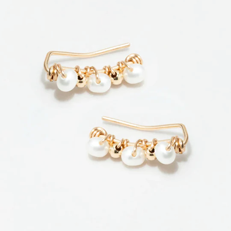 1YA0326-196 [YAY PARIS] Climber Frida Cultured Pearl Laminated Gold #304tpfrpt101 (EU)