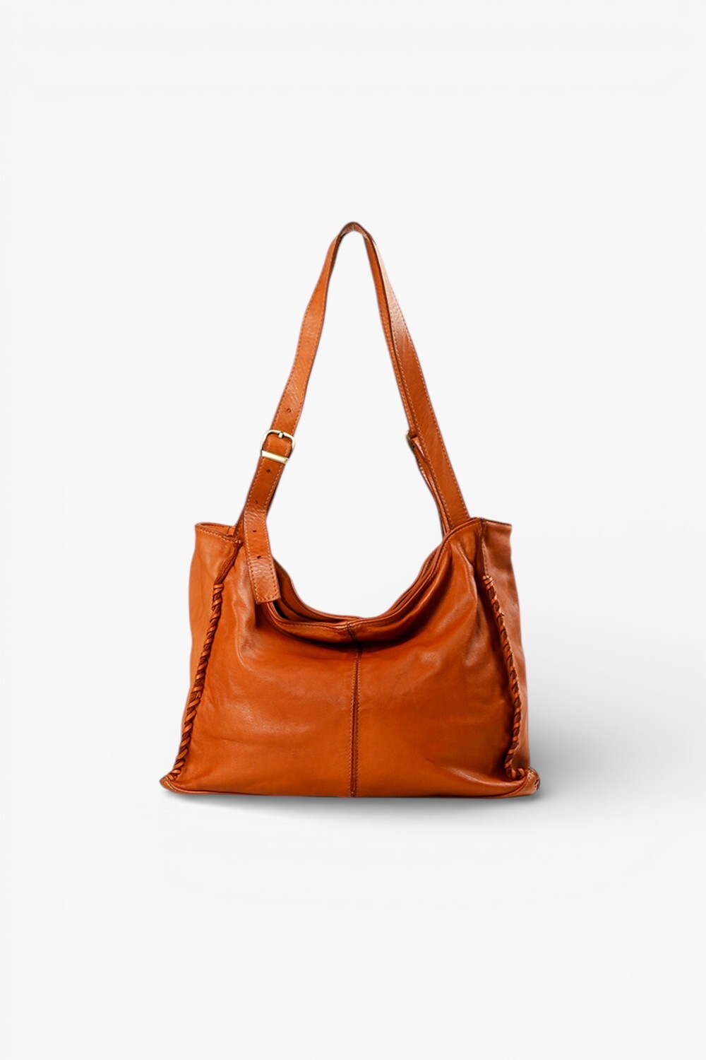 Gabbia 鞣革水洗素面包 棕色