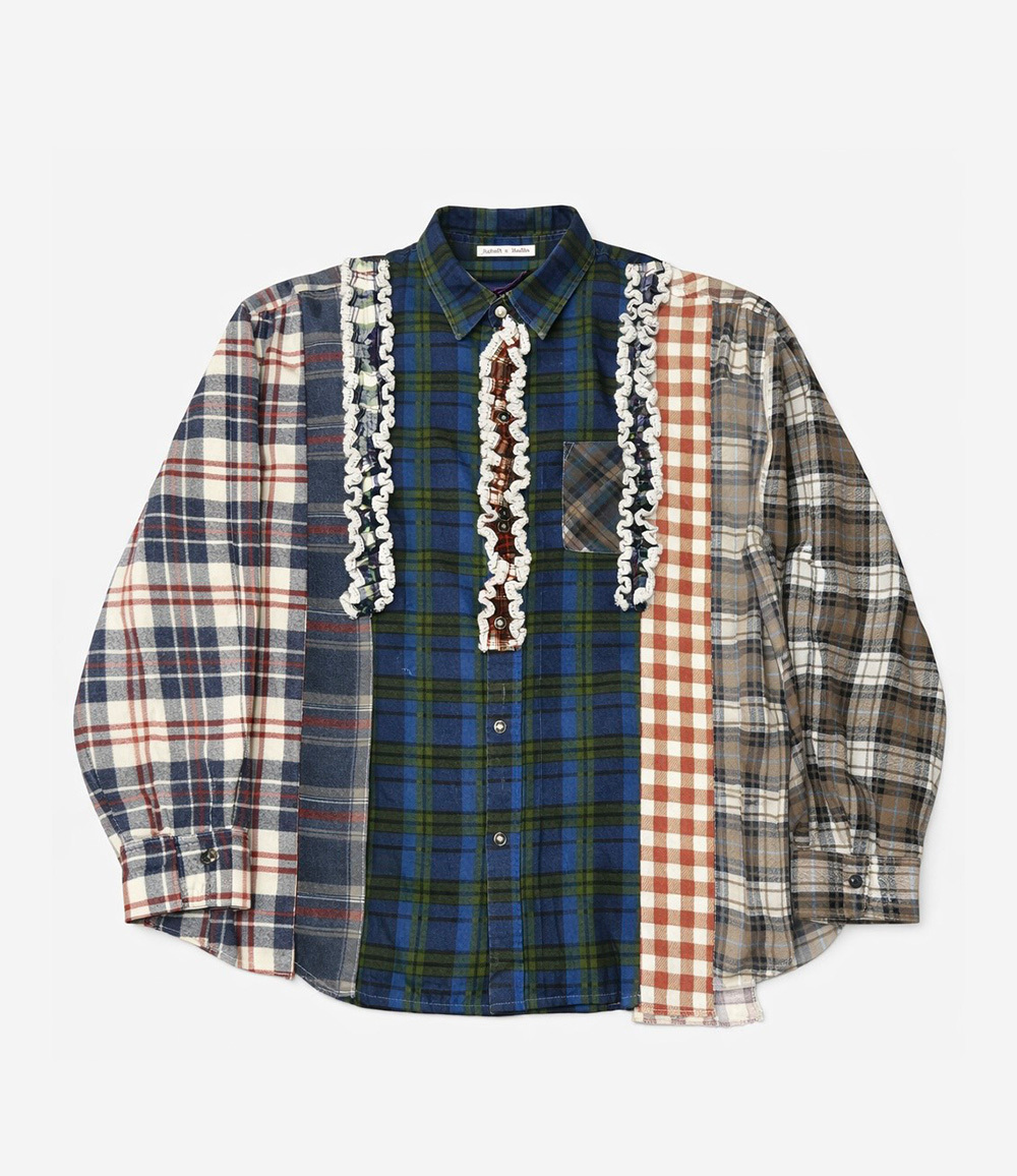 Needles - SX489 Flannel Shirt -> 5 Cuts Frill Shirt
