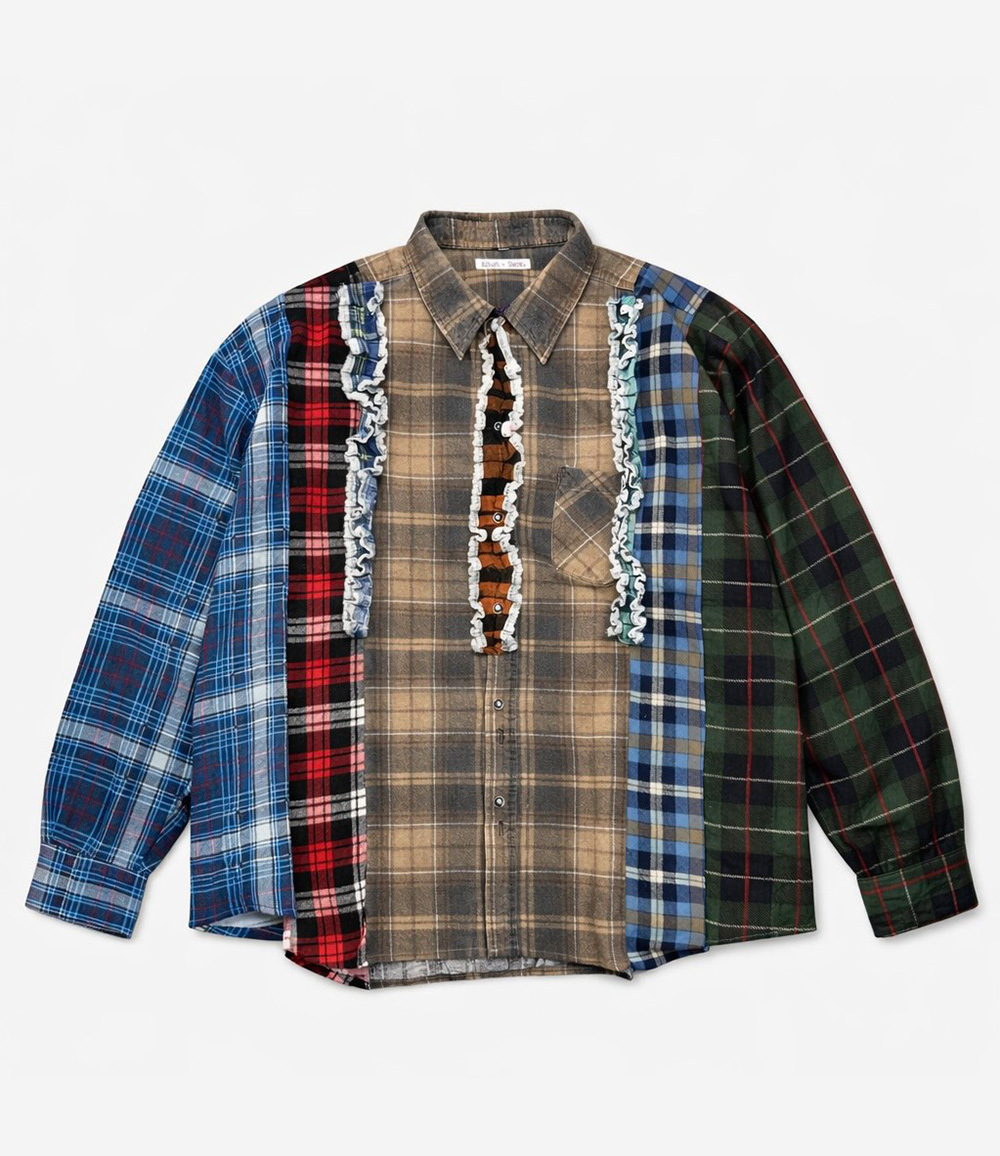 Needles - SX489 Flannel Shirt -> 5 Cuts Frill Shirt