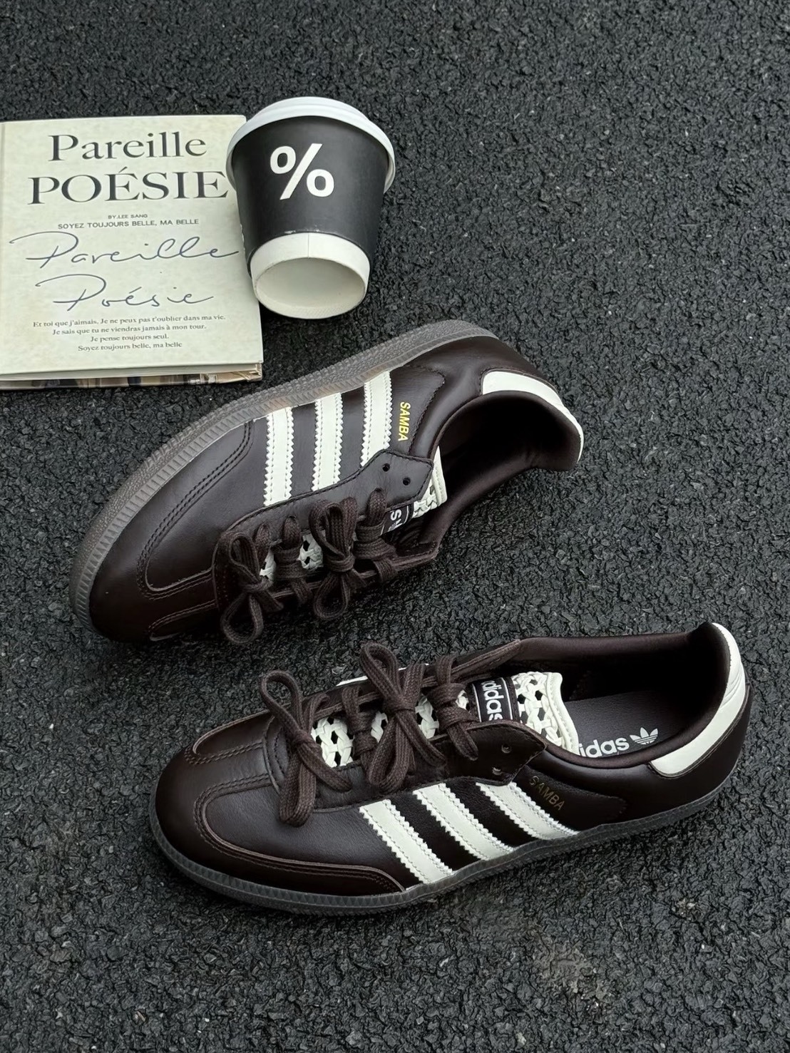 ADIDAS ORIGINALS SAMBA OG 深咖啡牛奶