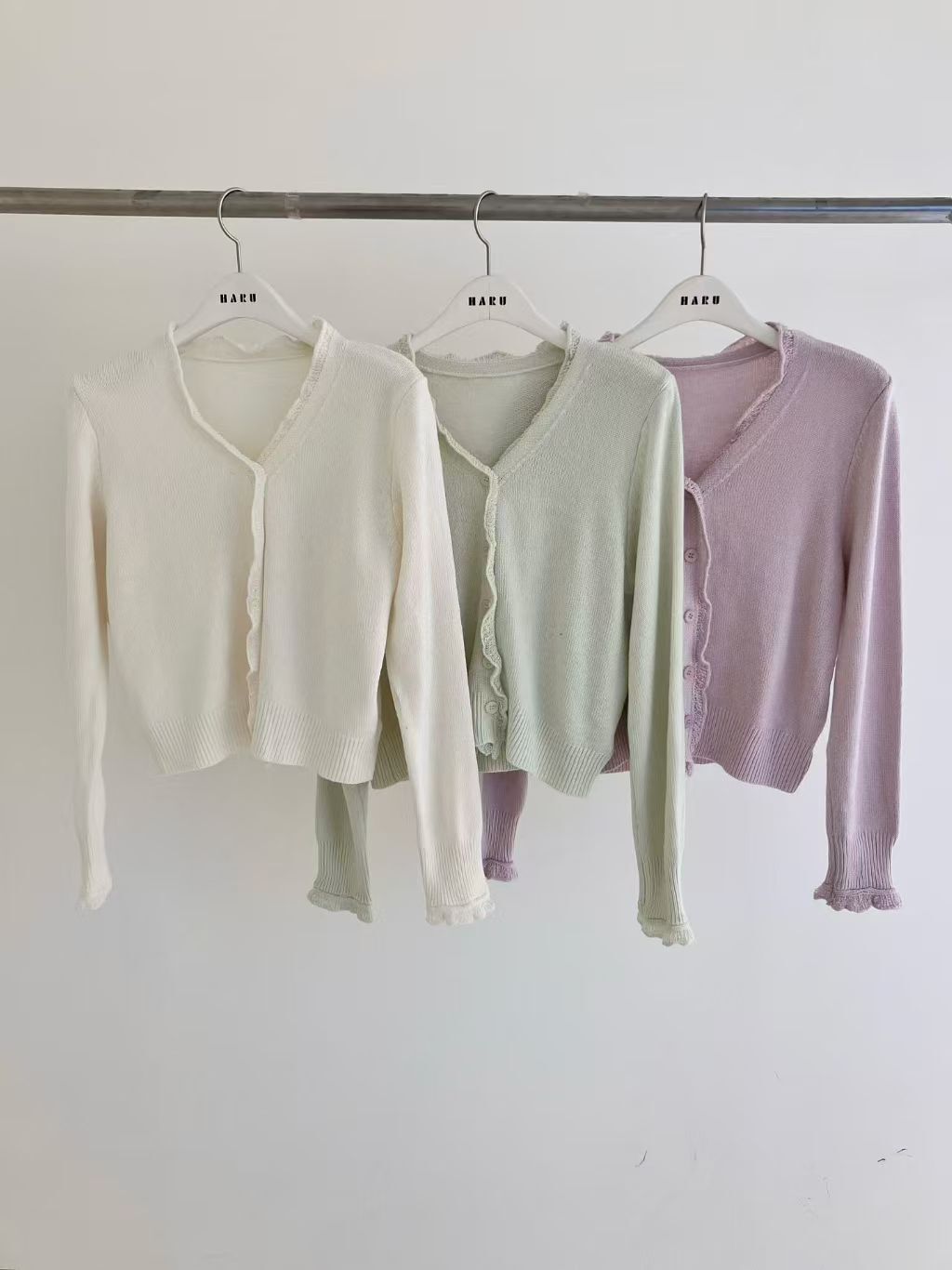 HU6045 捲邊針織外套