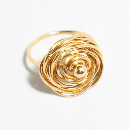1YA0326-064 [YAY PARIS] Maxi Rosa Ring Gold #24AHC-100emrsmx100 (EU)