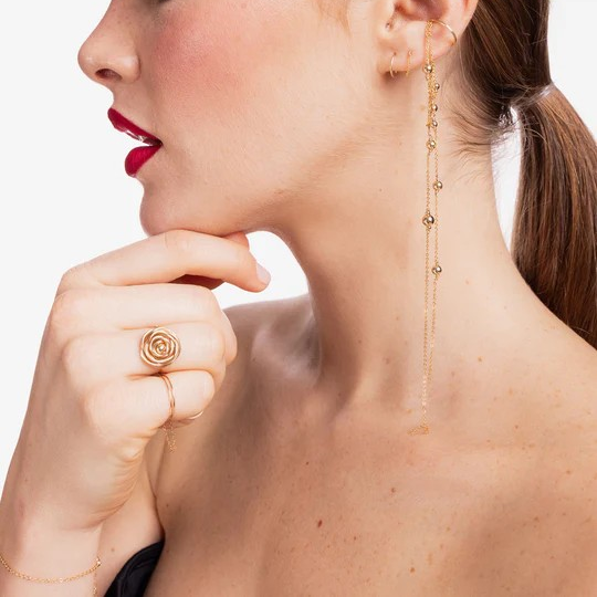 1YA0326-064 [YAY PARIS] Maxi Rosa Ring Gold #24AHC-100emrsmx100 (EU)