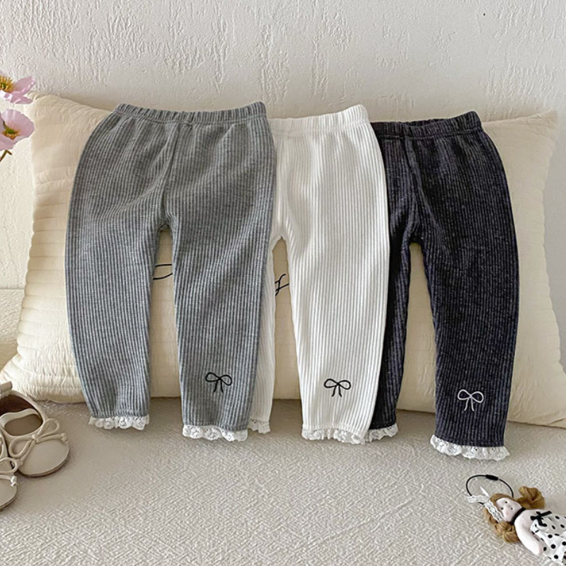 《3070》女寶刺繡蝴蝶結打底褲(73-100)