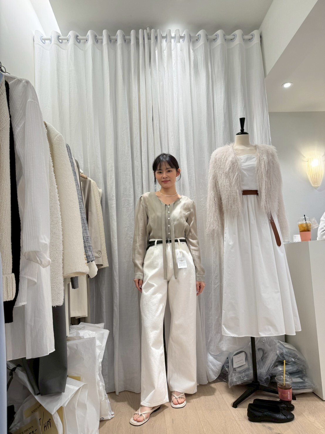 AY6026 顏色直筒牛仔褲