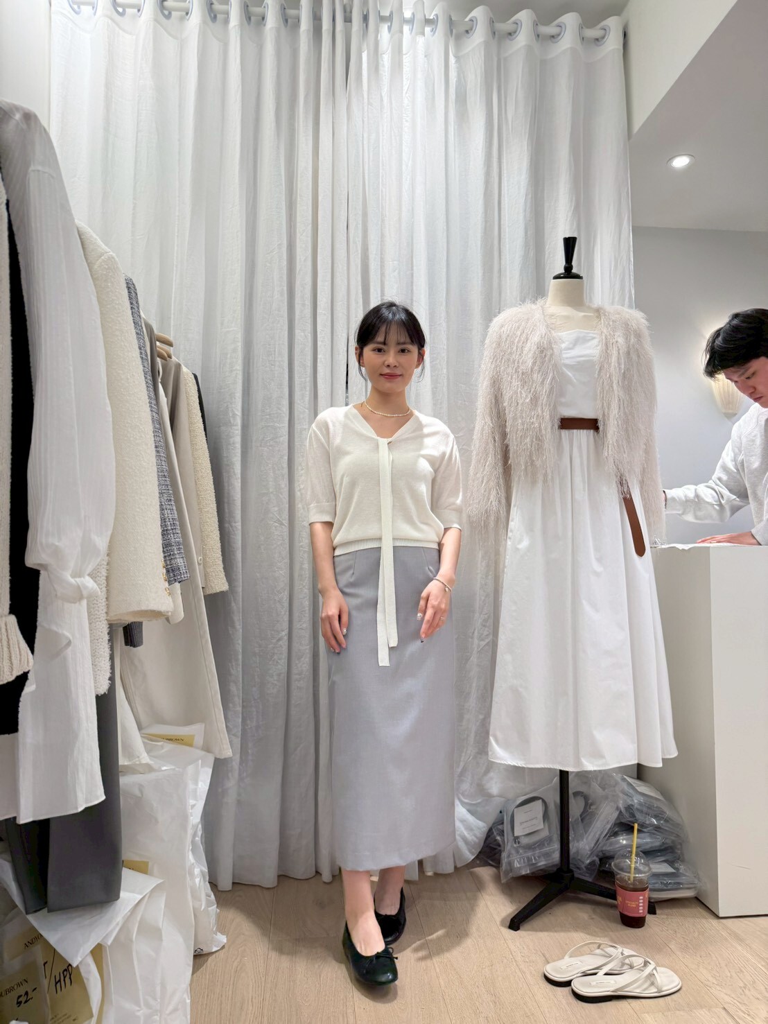 AY6002 領巾棉質短袖上衣