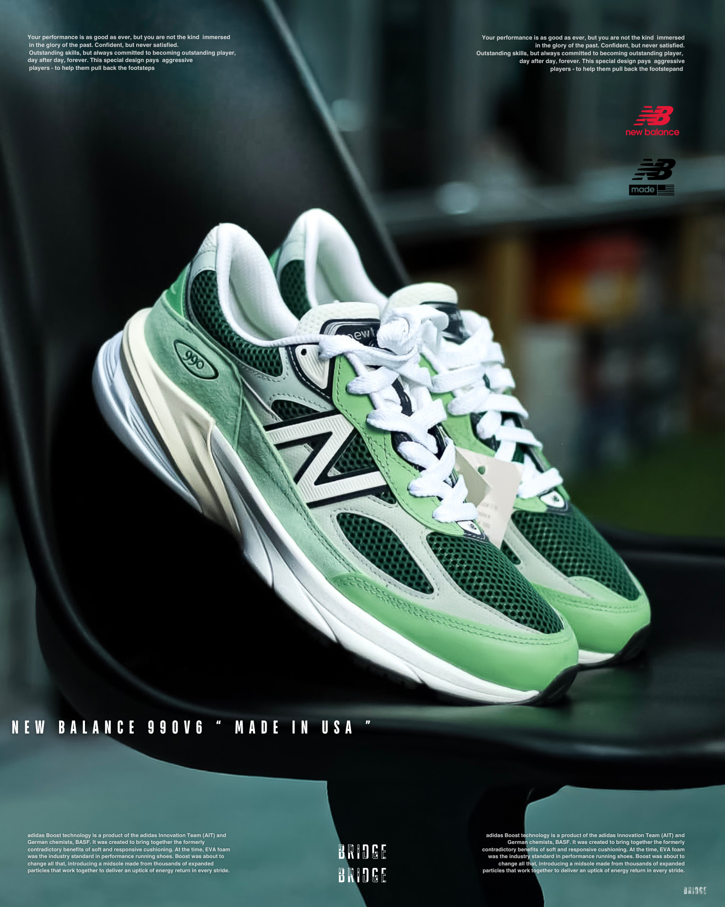 『夏日特殊色限定』美製NB 990V6 牛油果綠