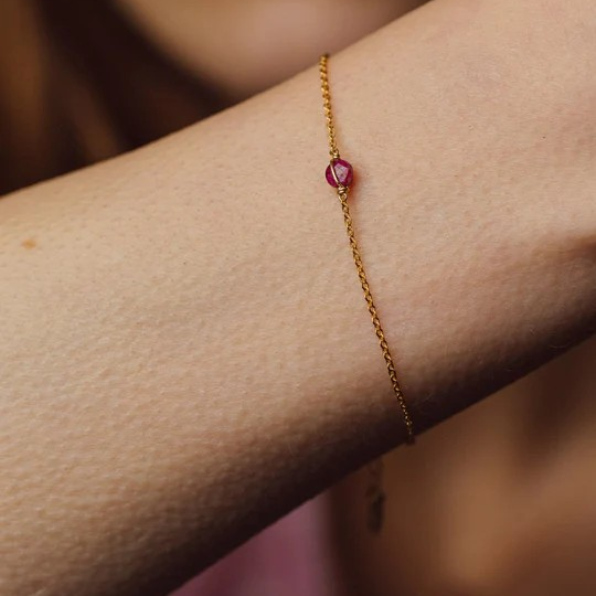 1YA0326-069 [YAY PARIS] Stella Bracelet - Ruby Gold #23SSC-200emst130 (EU)